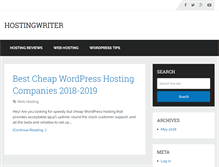 Tablet Screenshot of hostingwriter.com